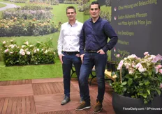 Dennis and Micheal de Geus from Select Breeding with their new product line of garden and pot roses. A real innovation in the market, because it is a robust yet compact plant that produces large flowers. In addition, the plant flowers very early and can be grown in a cold greenhouse.